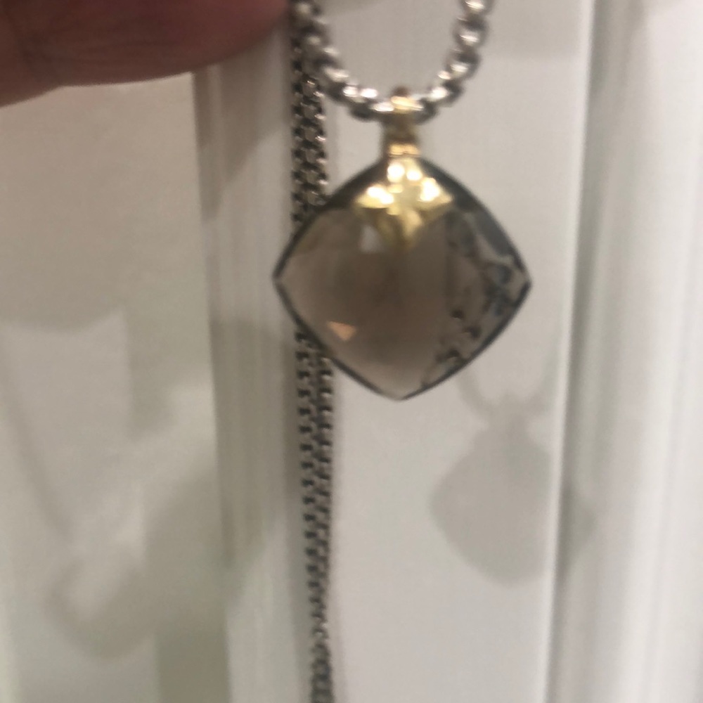 Necklace smoky topaz